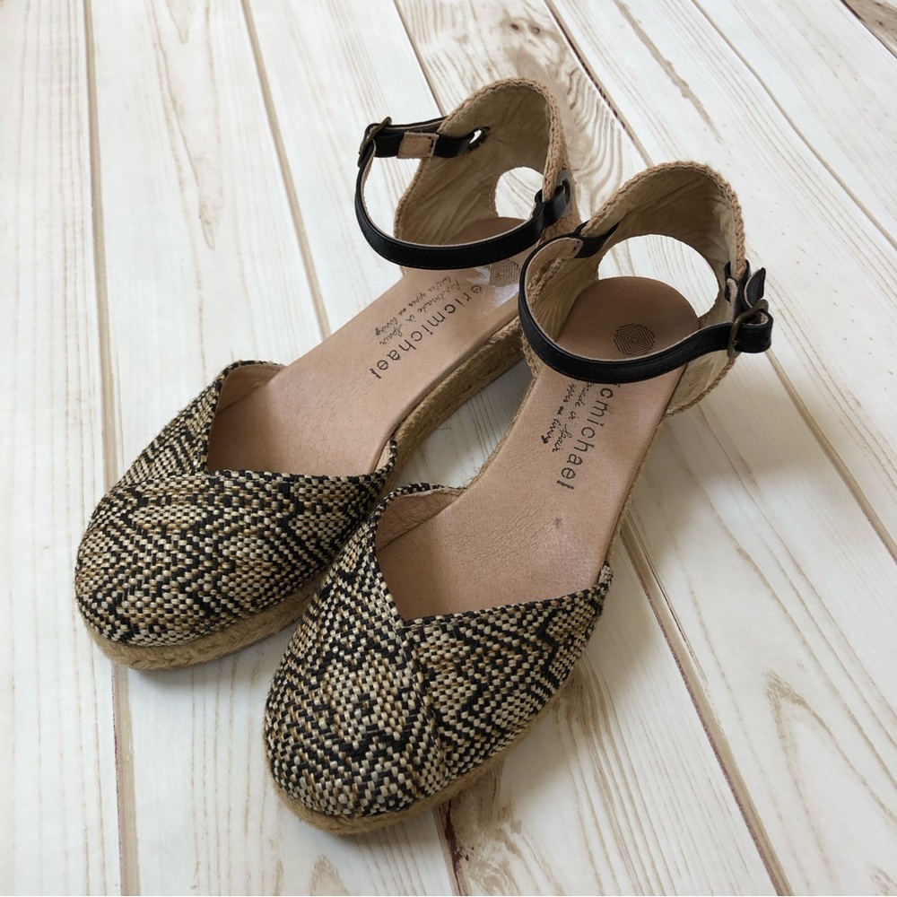 Eric Michael ankle strap espadrille closed toe shoes
